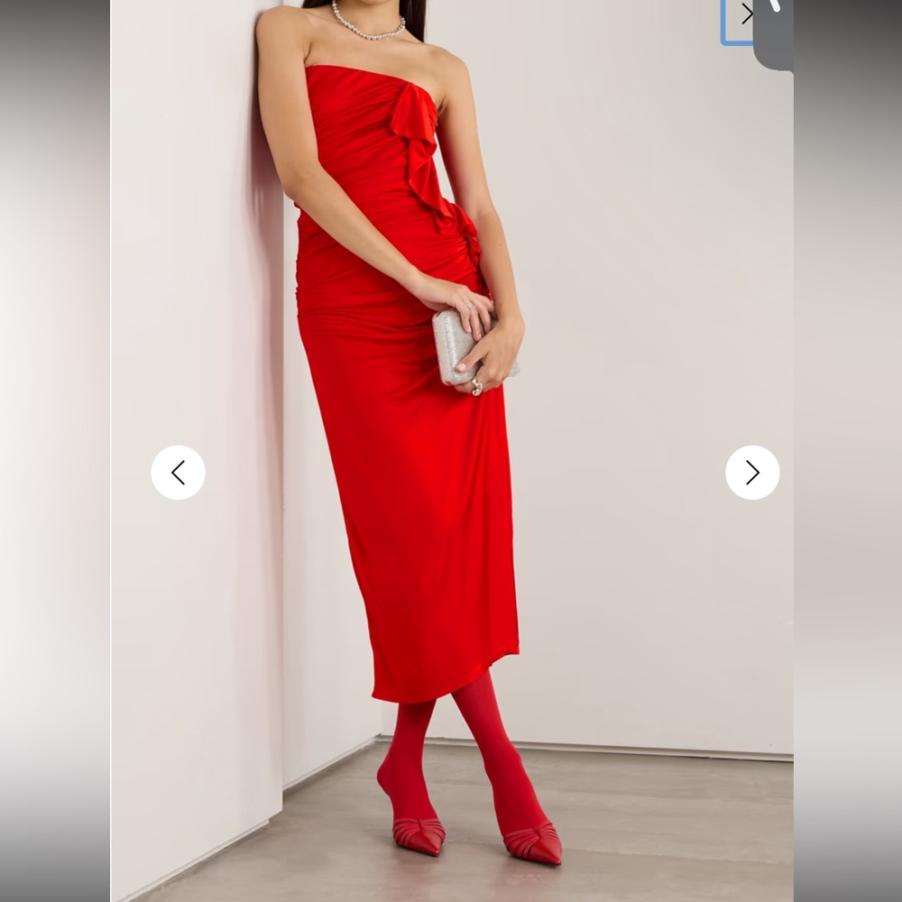 AZ Factory Elegant Red Strapless Dress